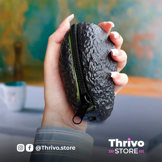 Monedero en forma de aguacate