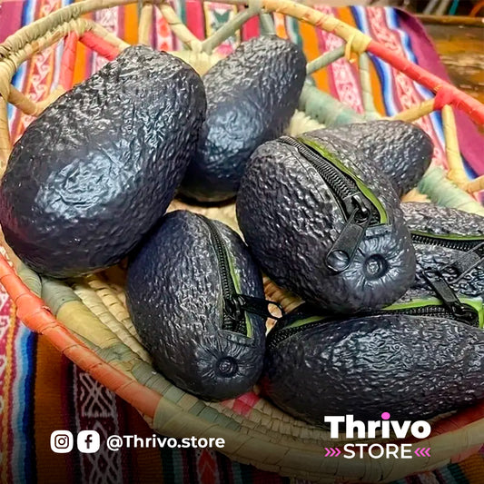 Monedero en forma de aguacate