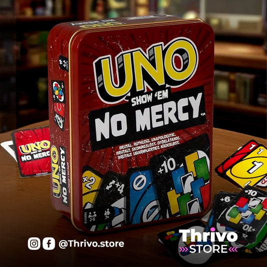 Juego de cartas UNO No Mercy, de caja metálica