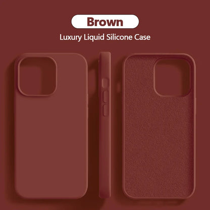 Funda de Silicona Líquida para iPhone – Compatible con iPhone 15, 14, 13, 12, Pro Max