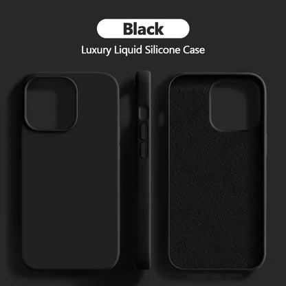 Funda de Silicona Líquida para iPhone – Compatible con iPhone 15, 14, 13, 12, Pro Max