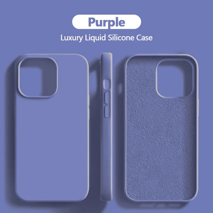 Funda de Silicona Líquida para iPhone – Compatible con iPhone 15, 14, 13, 12, Pro Max